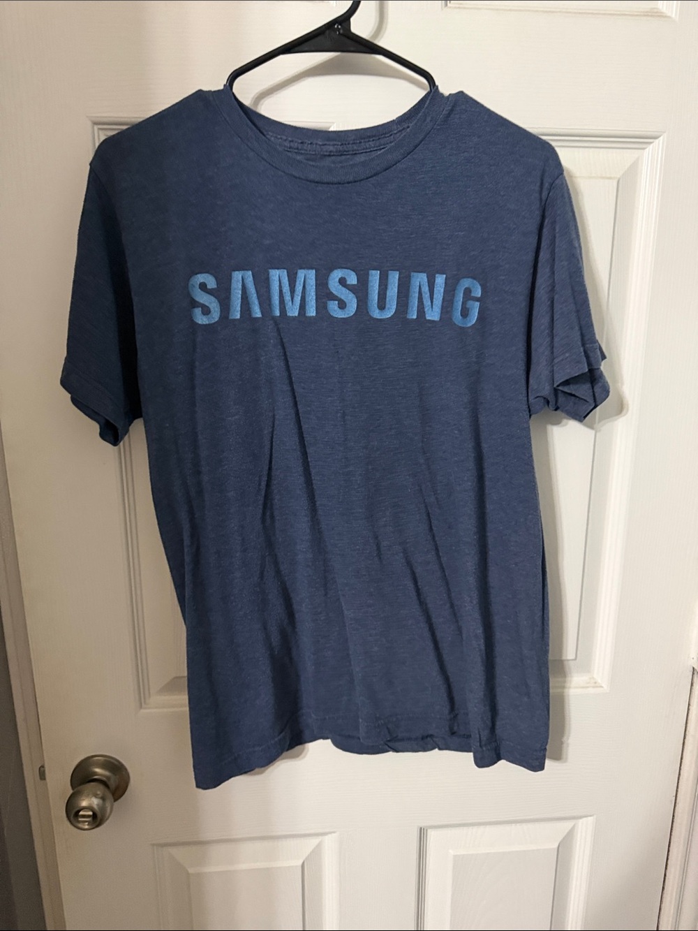 Samsung Navy Tee with Light Blue Logo